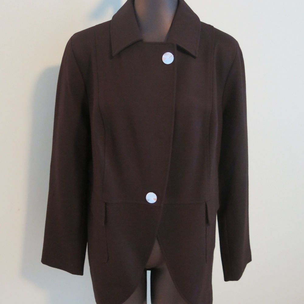 NWT Chicos Black Label Curved Hem Jacket L